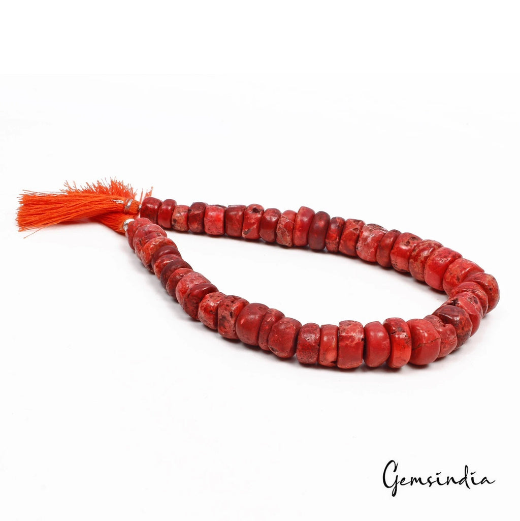 Coral Beaded Strand, Orange — 11mm to 18mm, 310 Ct