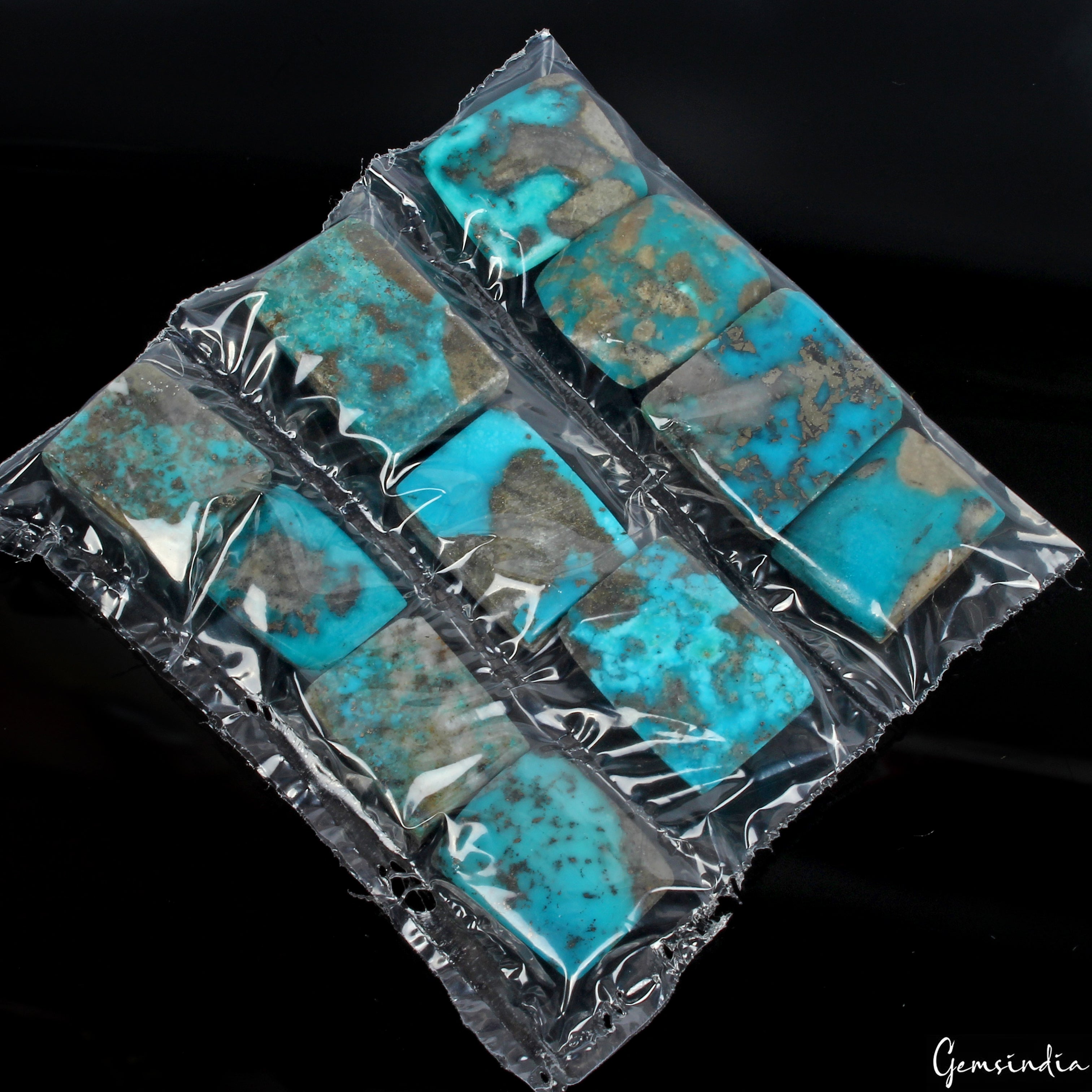 240 Ct/12 Pcs Natural Untreated Blue Turquoise Baguette Cut Loose Wholesale Gems