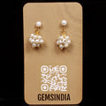 20.40 Ct 0.80 In Natural Freshwater white Pearl Drop Dangler Earrings for Women