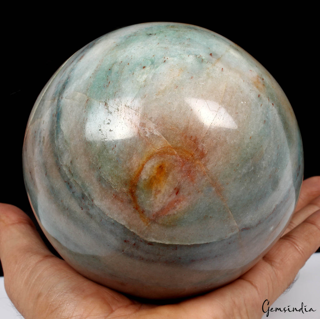 2.5 Kg 4.1" Natural Green Aventurine Sphere Quartz Crystal Ball Healing Decor