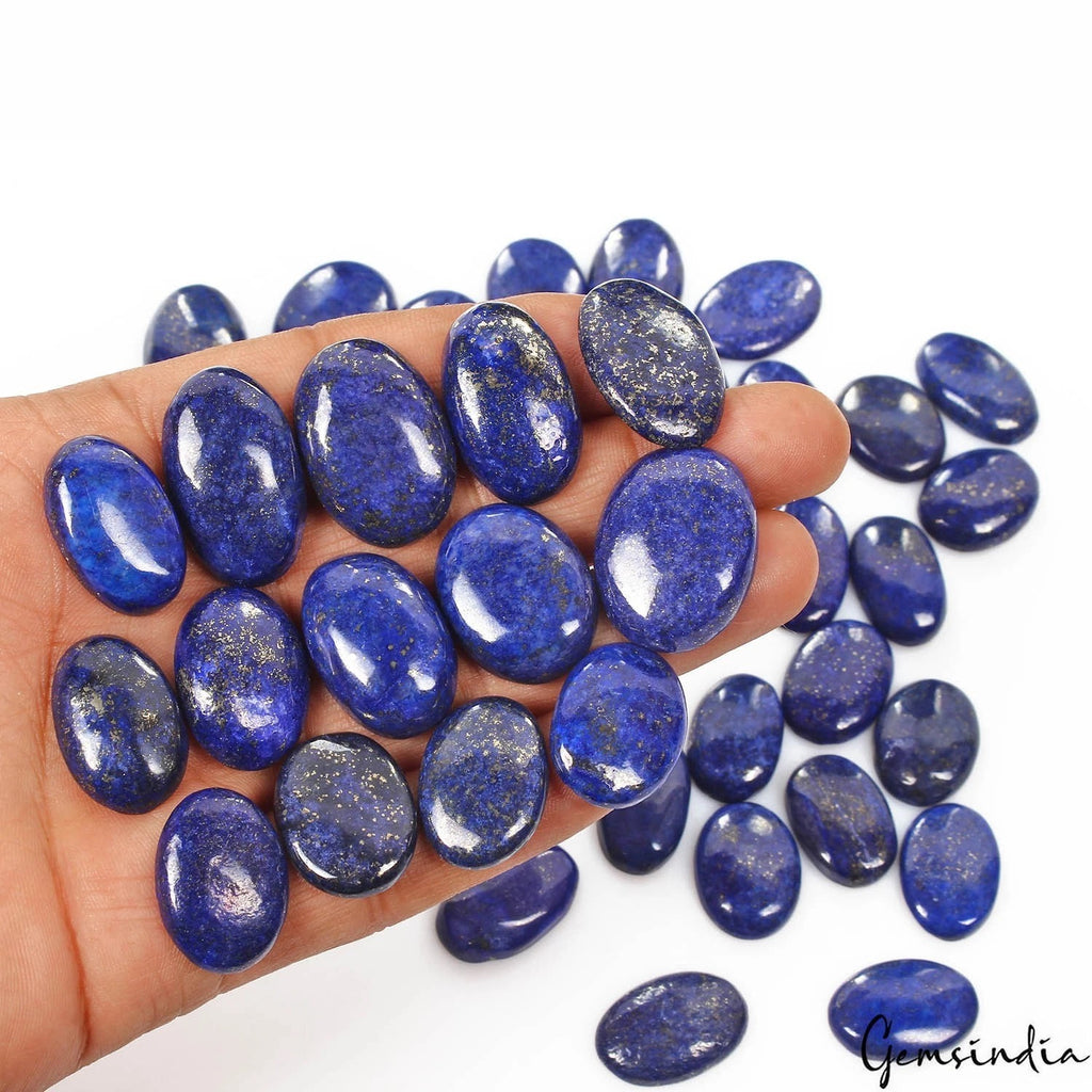 Pyrite Lot, Cabochon, Blue — 40 Pieces, 22mm to 28mm, 800 Ct, Afghanistan