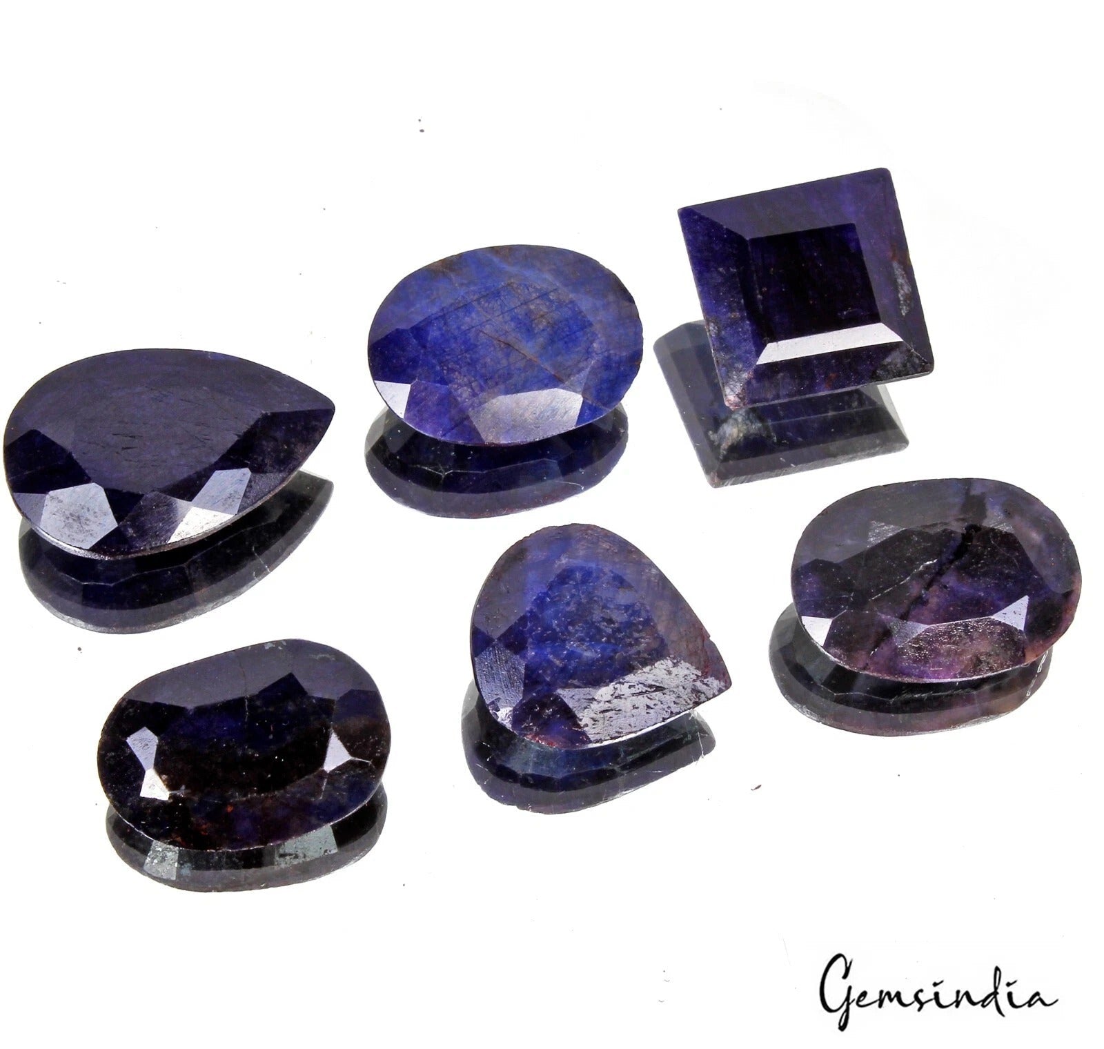 330 Ct Natural Blue Sapphire Mix Faceted Ring Size Loose Gems Lot For Jewelry