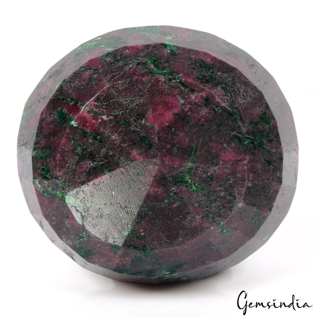 480 gram Unheated Natural Ruby Zoisite Oval Cut Loose Museum Size Gemstone