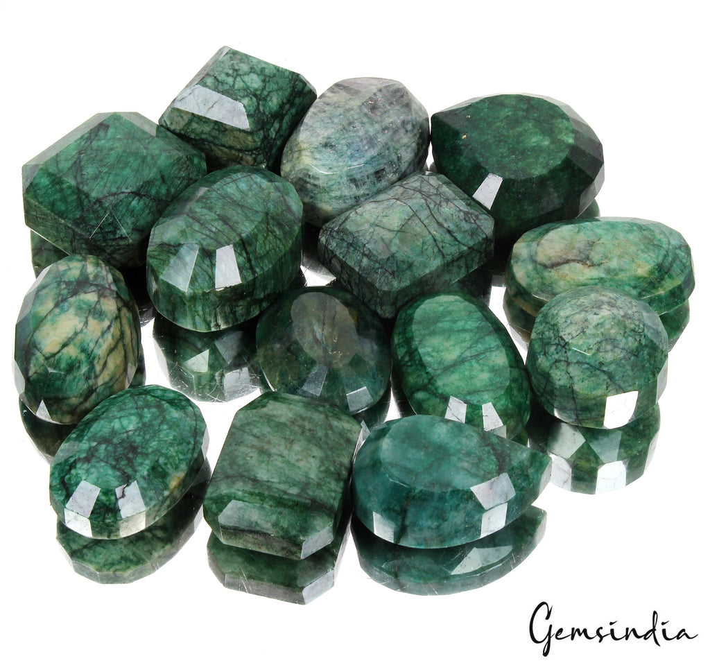 5200 Ct Natural Green Emerald From Brazil Loose 38-58mm Mix Cut Gemstones Lot