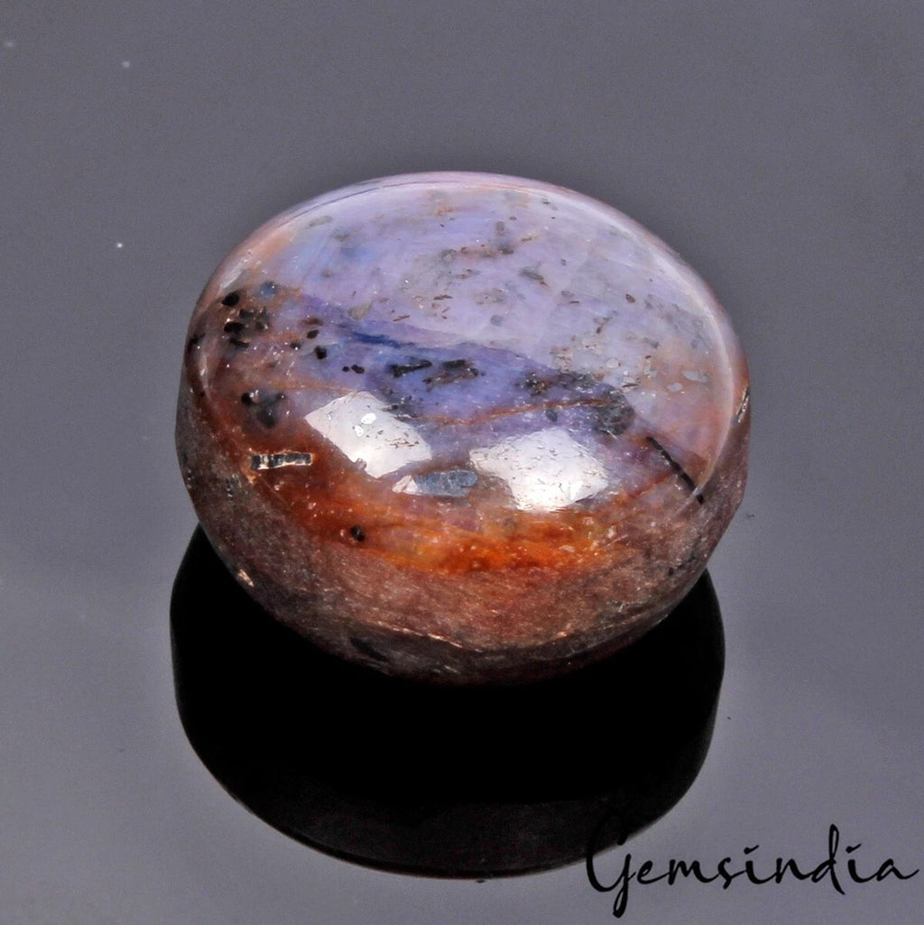 Ruby Cabochon, Untreated, Purple — 17 x 16 x 10mm, 33.40 Ct