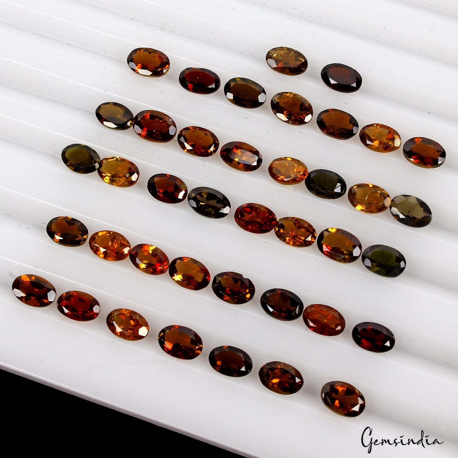 VVS 40 Pcs Natural Multi Tourmaline 6x4mm Oval Cut Loose Untreated Gemstones Lot