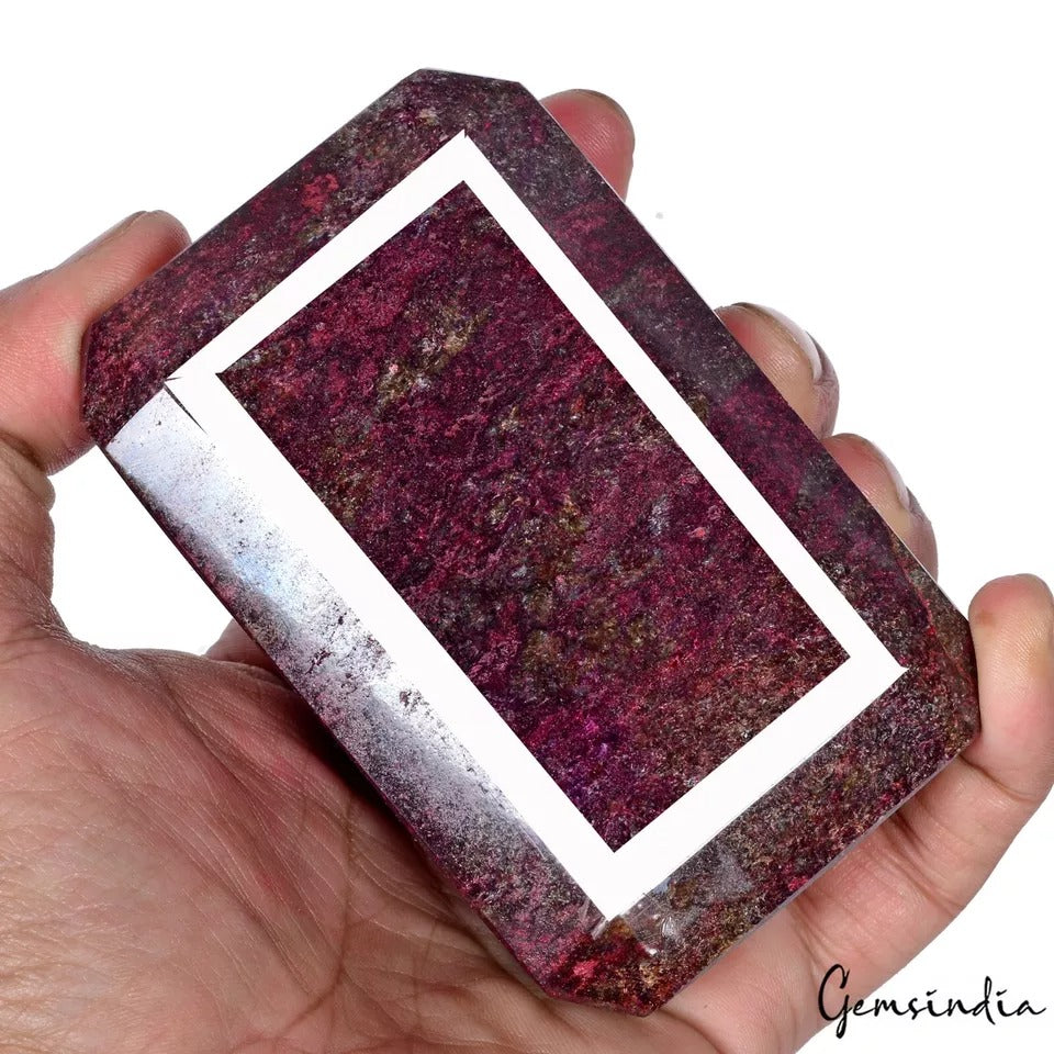 Ruby Loose Gemstone, Color Enhanced, Red — 3.75X2.4X1.9 Inches, 3550 Ct (0.71 Kg), Africa