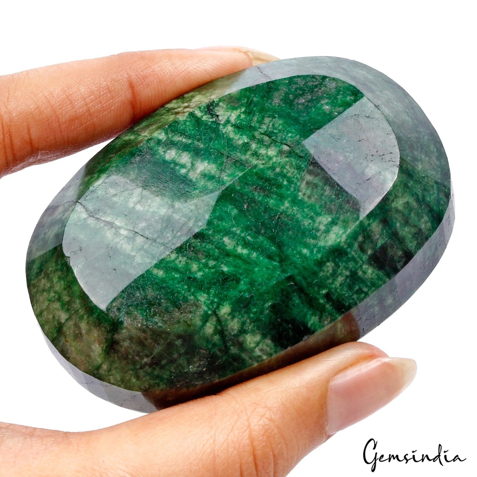 Emerald Loose Gemstone, Green — 73 x 50 x 25mm, 800 Ct, Brazil