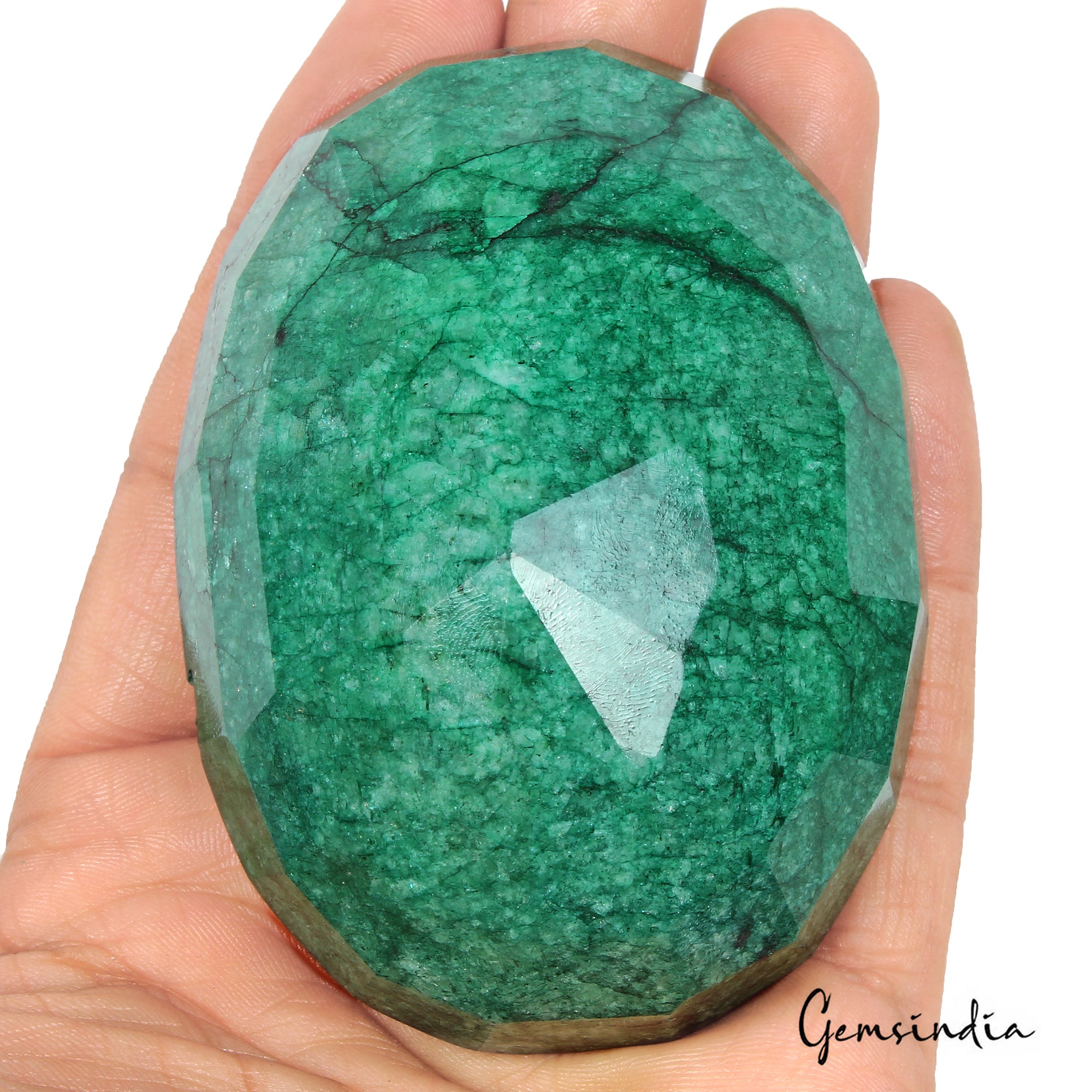 Emerald Loose Gemstone, Green — 82 x 61 x 40mm, 1350 Ct, Brazil