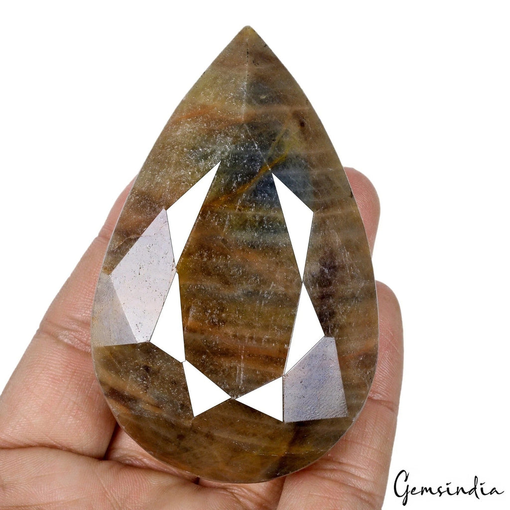 1170 Cts Natural Untreated Brown Sapphire Huge Size Pear Faceted Cut Loose Gem