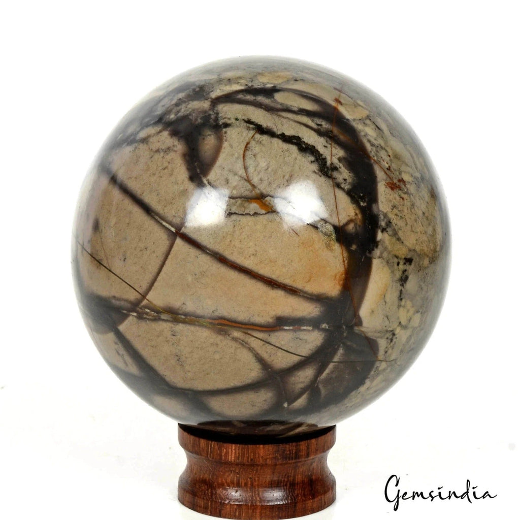 1670 Cts Natural Forest Agate Reiki Healing Crystal Mineral Huge Gem Sphere/Ball