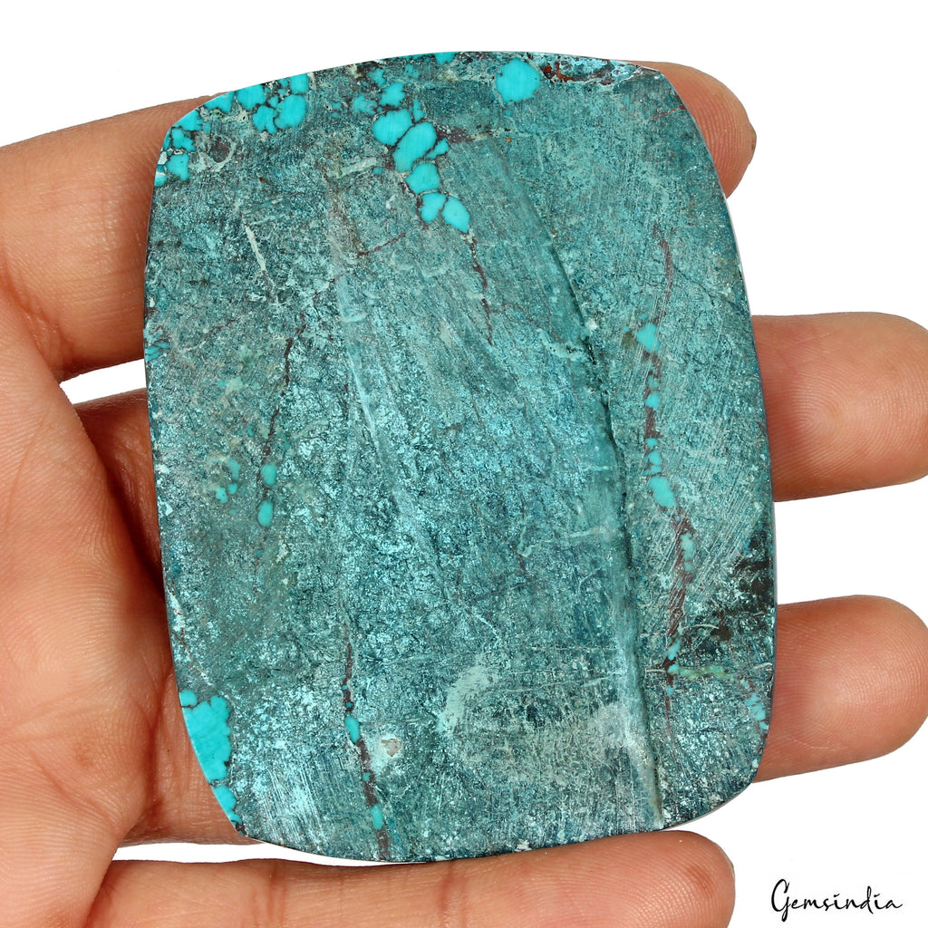 Spiderweb Blue Turquoise Cushion Cab Arizona 320 Ct Museum Size Gems From U.S