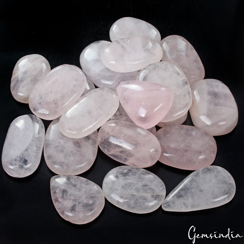 2500 Ct/20 Pcs Natural Rose Quartz Mix Cabochon Loose Gemstones Wholesale Lot –