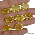 Certified 164 Cts/8 Pcs Natural Untreated Lemon Citrine Oval Cut Loose Gems Lot