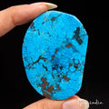 Turquoise Cabochon, Color Enhanced, Blue — 58 x 41 x 6 mm, 137.40 Ct