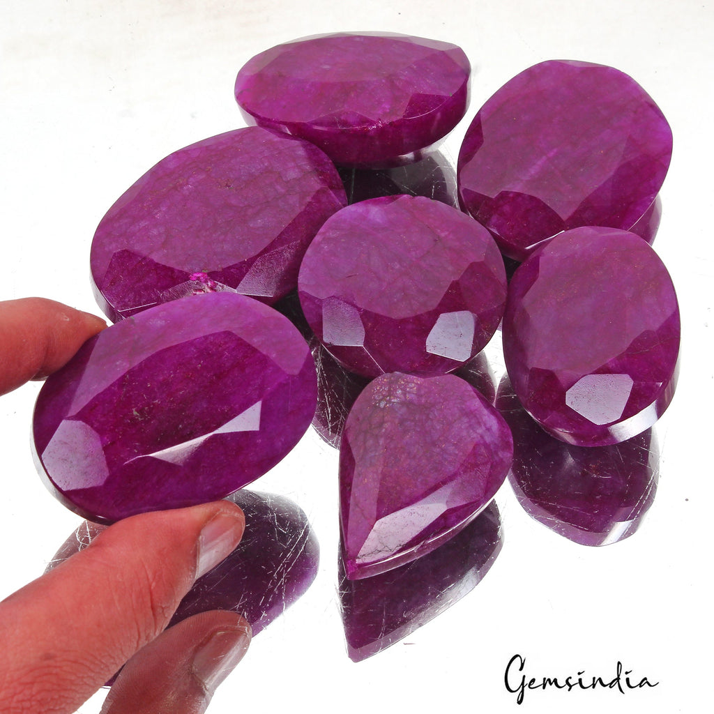 2530 Ct Natural Pink Red USA Beryl Bixbite Mix Cut Faceted Earth Mined Gems Lot