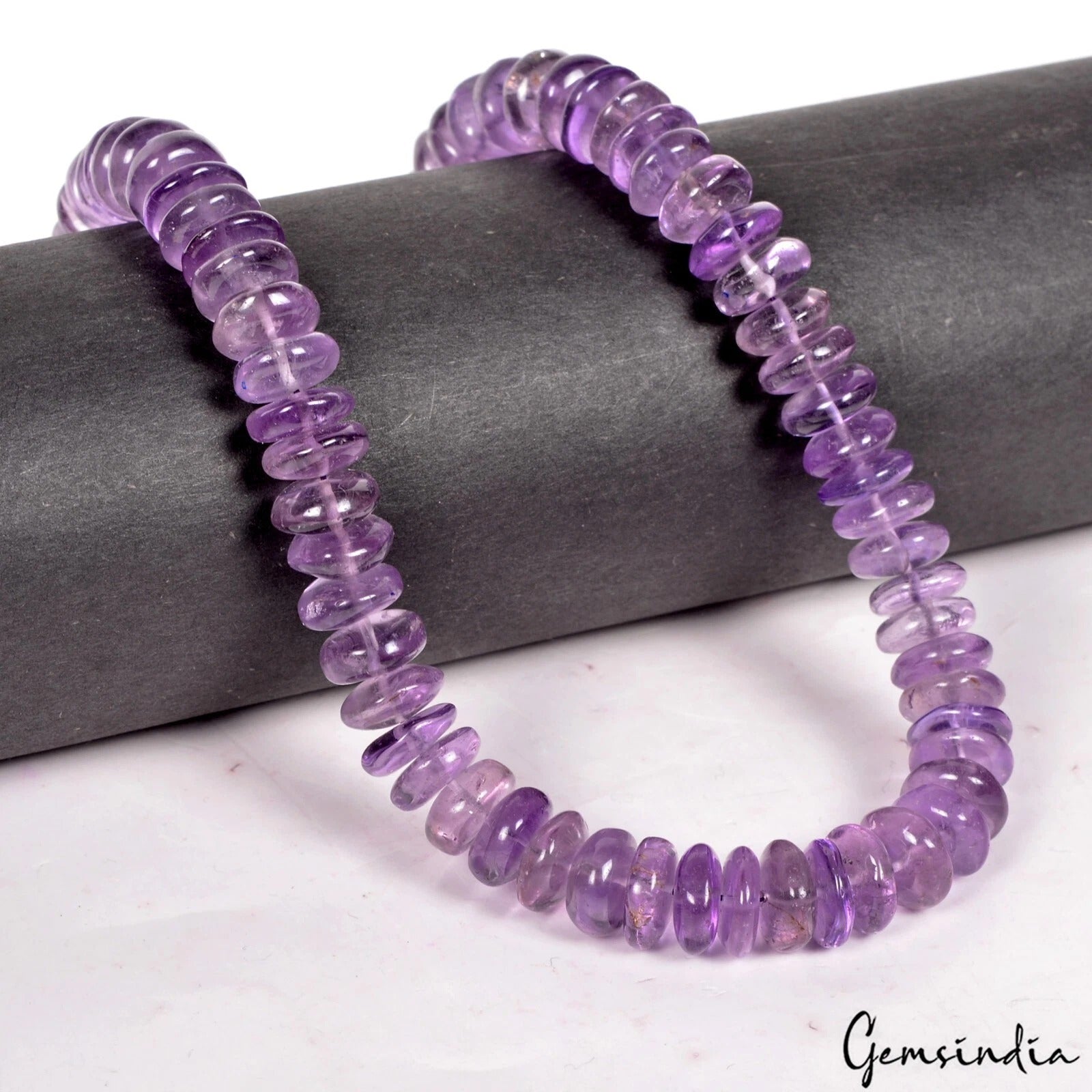 Amethyst Beaded Strand, Untreated, Purple — 10mm to 11mm, 415 Ct, Madagascar