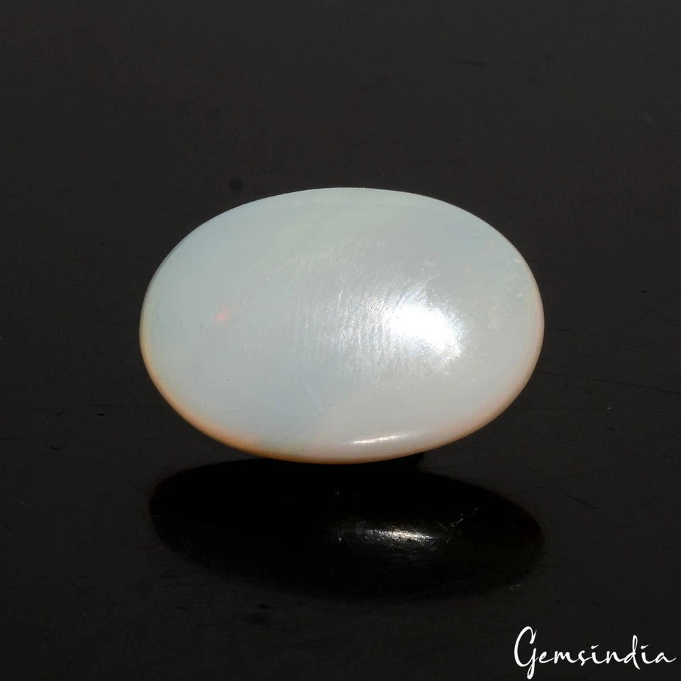 12.80 Cts Natural White Australian Opal Multi Shine Gemstone for Jewelry Making