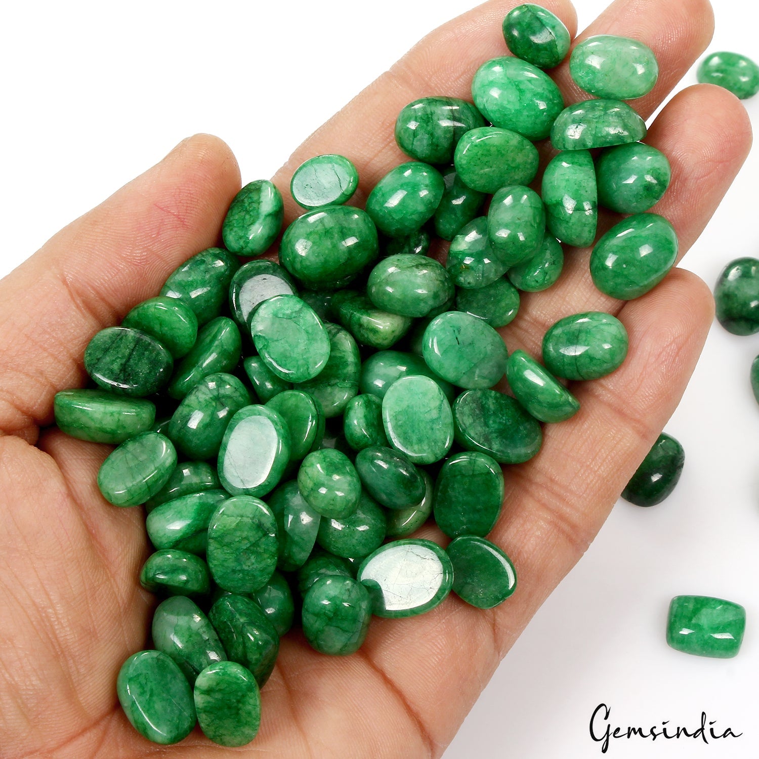 Natural 650 Ct Brazilian Green Emerald Mix Cabochon Loose Gemstone Lot 87 Pcs