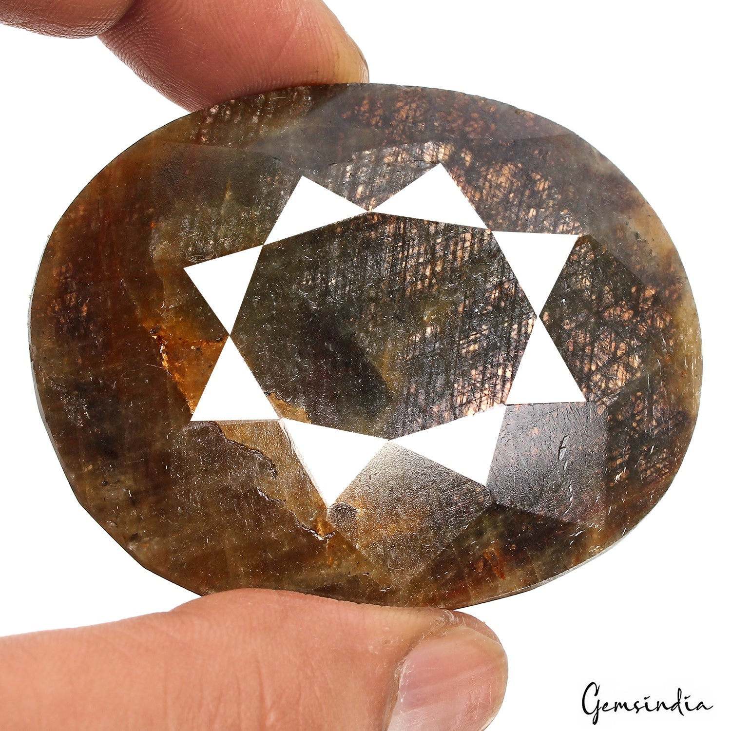 620 Ct Natural Untreated Golden Sheen Sapphire Oval Cut Faceted Earth Mined Gems