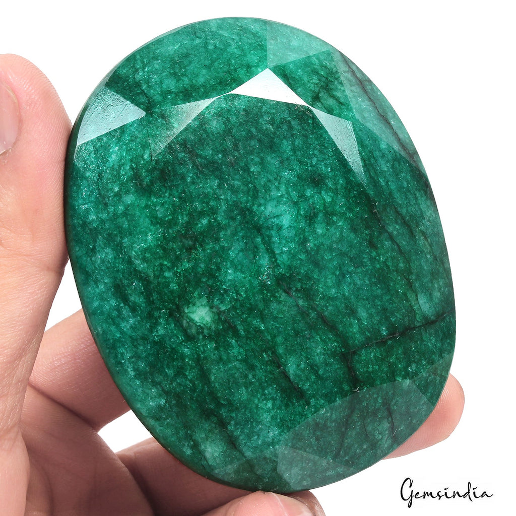 1240 Ct Natural Green Zambian Emerald Oval Cut Faceted Earth Mined Huge Gemstone