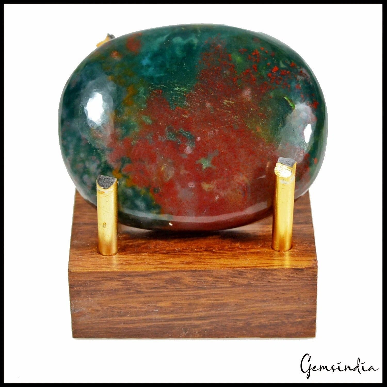 163.25 Ct Natural Untreated Green Red Bloodstone Jasper Oval Cab Gem For Pendant