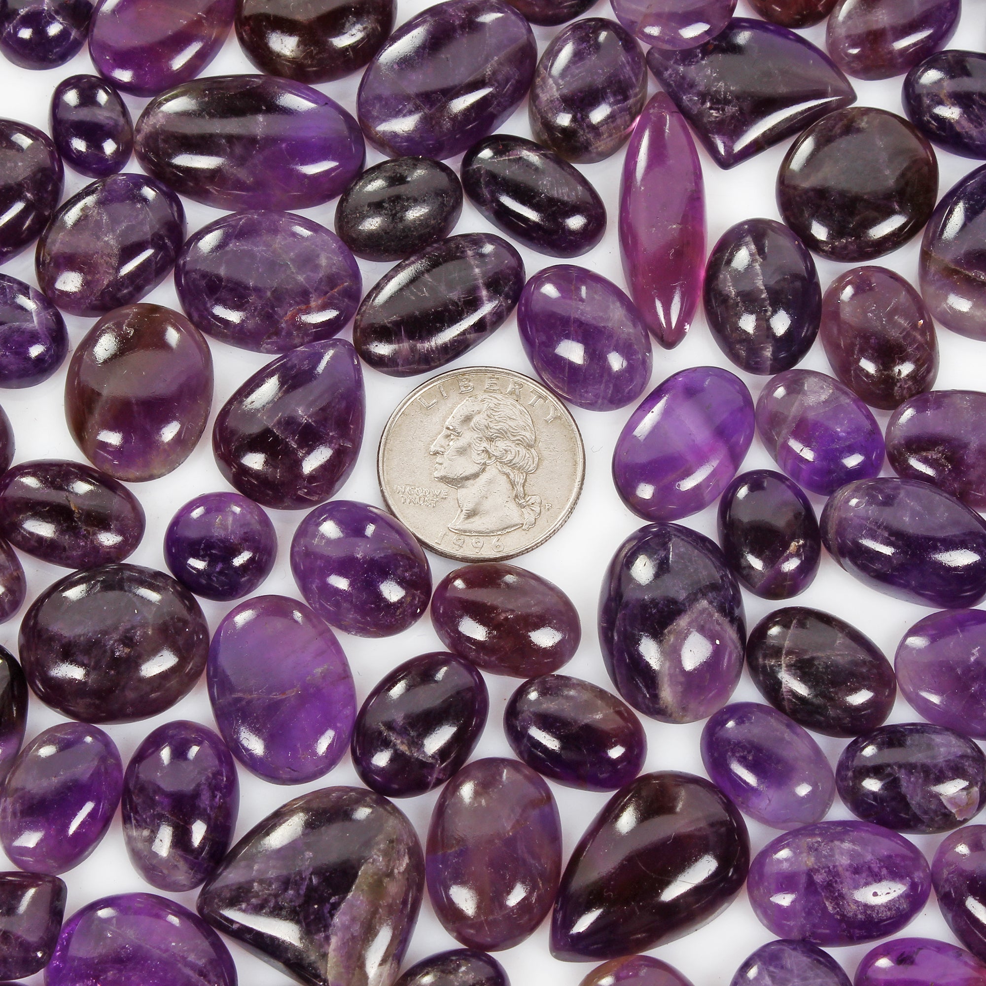1 Kilo-Natural Untreated Purple Amethyst Mix Cab Loose Wholesale Gemstones Lot