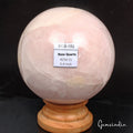 4250 Ct Natural Pink Rose Quartz Healing Crystal Mineral Sphere Gems With Stand