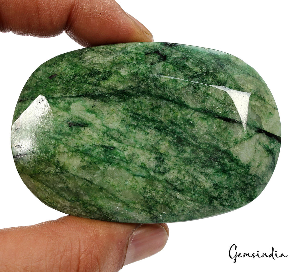 Brazilian Emerald Loose Gemstone, Oval Cut, Color Enhanced — 74x50x24 mm, 820 Ct, Brazil