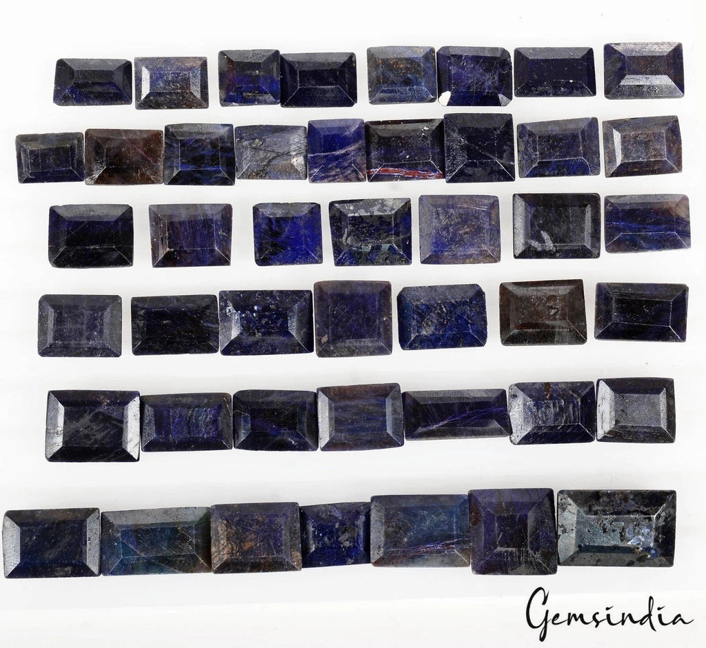500 Ct Natural Blue Sapphire Baguette Cut Loose 10-20mm Madagascar Gemstones~45P