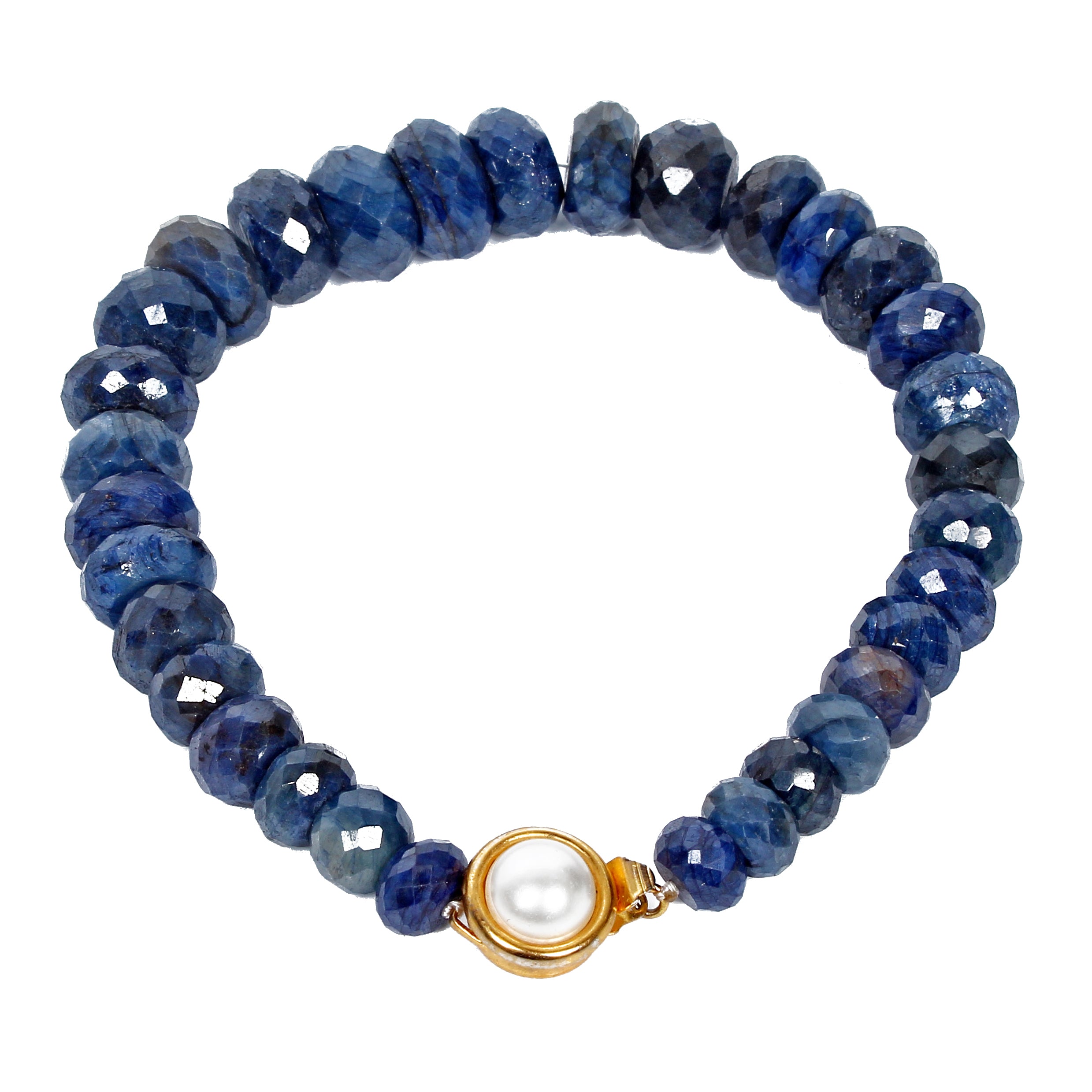 Blue Sapphire Bracelet, Color Enhanced — 7.5 inch, 230.80 Ct