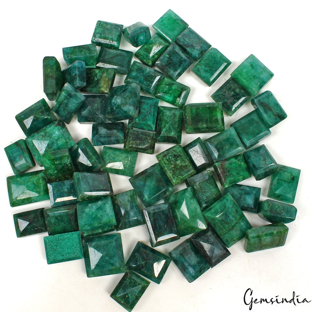 1000 Cts/60 Pcs Natural Brazilian Dark Green Emerald Baguette Cut Loose Gem Lot