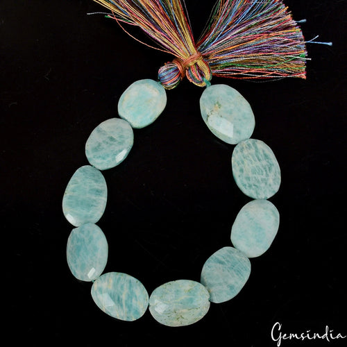 Amazonite Beaded Strand, Blue — 18mm to 22mm, 162.90 Ct, Madagascar