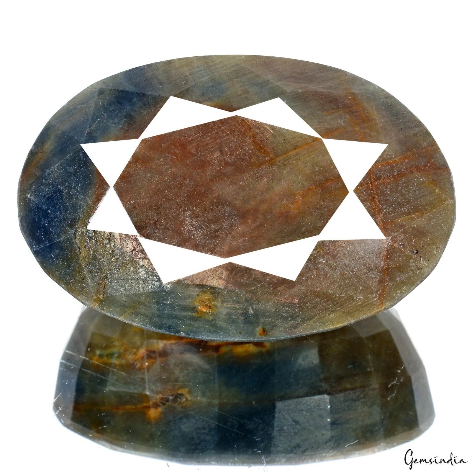 Certified 1640 Cts Natural Untreated Brown Blue Sapphire Oval Cut Huge Gemstone