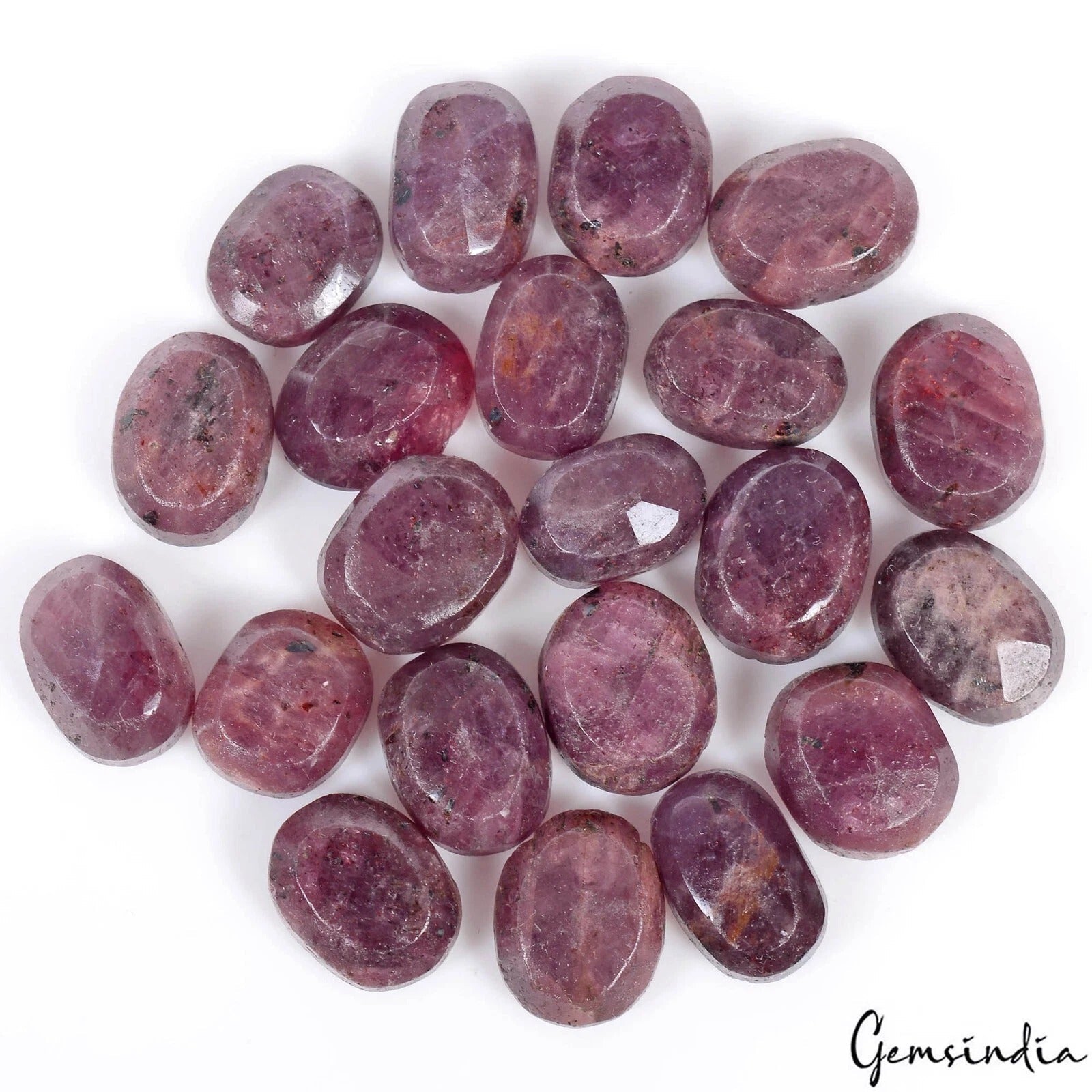 Certified 300 Ct/21 Pcs Natural Unheated Red Ruby Oval Cut Loose Gem For Jewelry