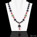 Sapphire Necklace, Color Enhanced, Multi Color — 26", 735 Ct, Madagascar