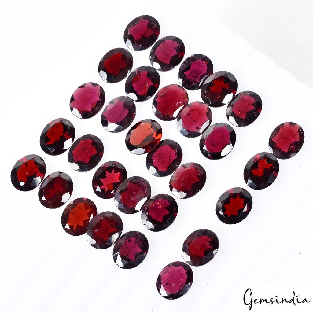 Oval Cut Natural Wine Red Rhodolite Garnet 106.80 ct 10x8mm 30 Pcs Lot Gemstone