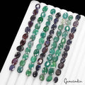 Certified 116.20 Ct/77 Pcs Natural Green Emerald Blue Sapphire Oval Cut Gems Lot