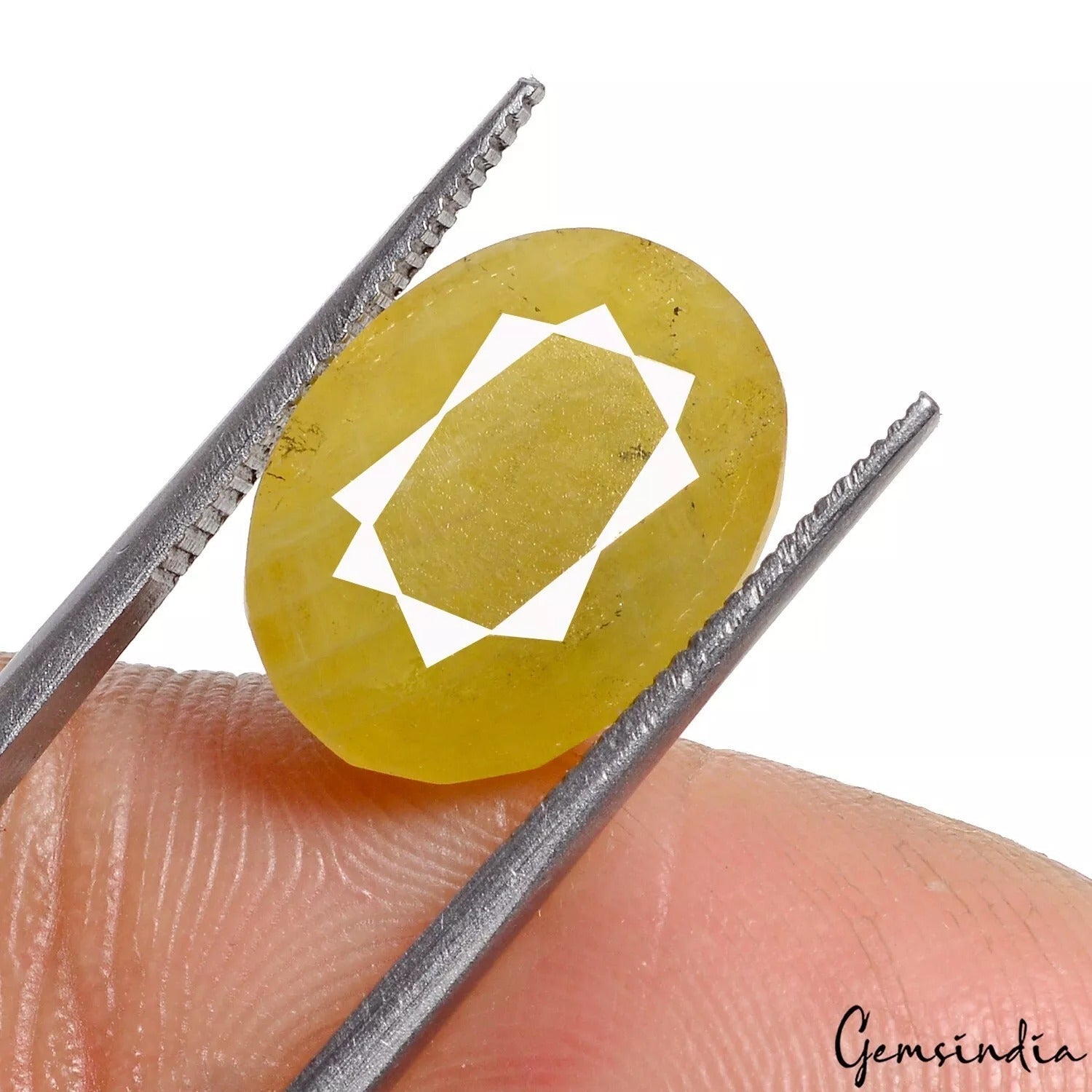 Certified 10.40 Ct. Natural Untreated Ceylon Yellow Sapphire Oval Cut Gemstone