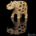 700 Ct Soapstone Trunk Up Elephant Statue Animal~Baby inside Sculpture/Home Deco