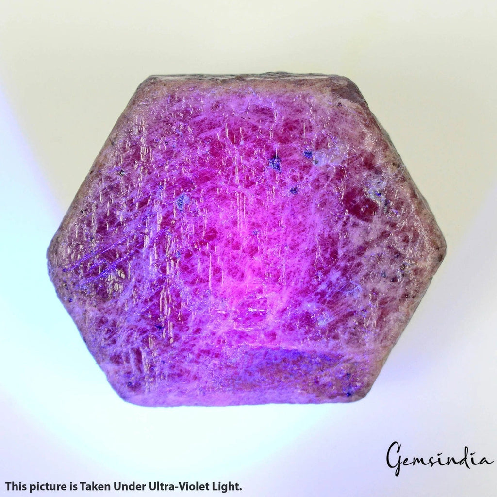600 Ct Natural Red Ruby Hexagon Cut Rough Uncut Corundum Earth Mined Loose Gems