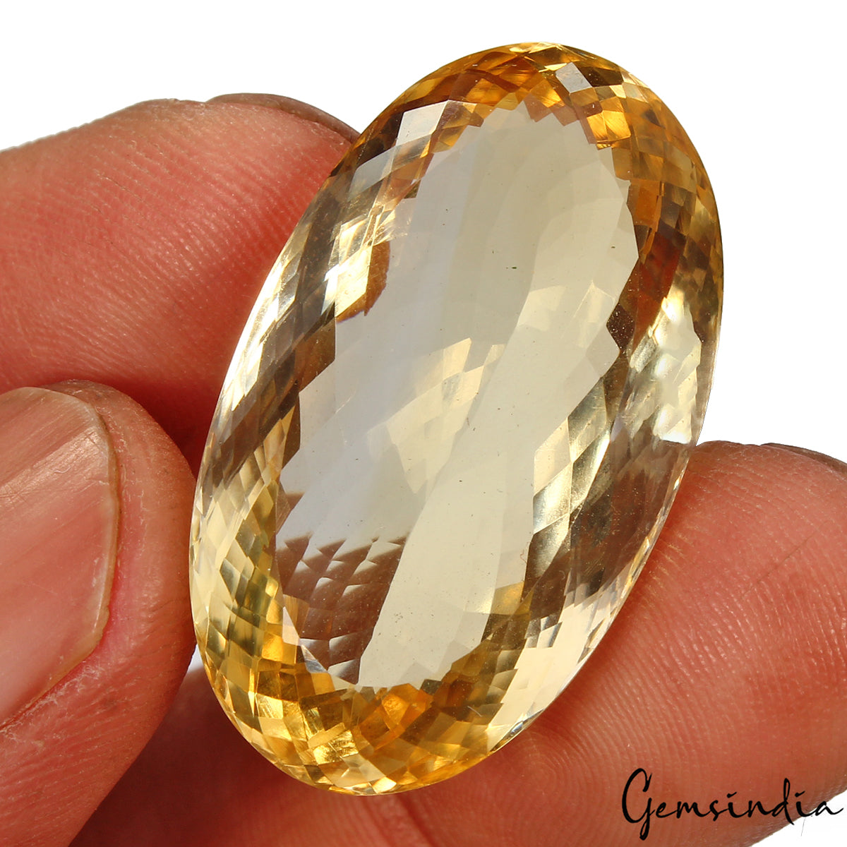 45.90 Cts VVS Natural Citrine AAA Yellow Huge Oval Cut Loose Dazzling Gemstone