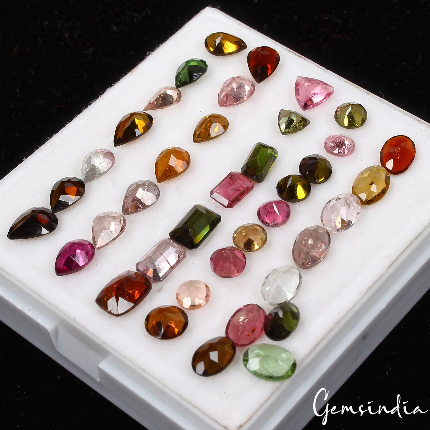 23.60 Ct Natural Gemstone Tourmaline Fancy Color Mix Cut Mozambique Gems 39 Pcs