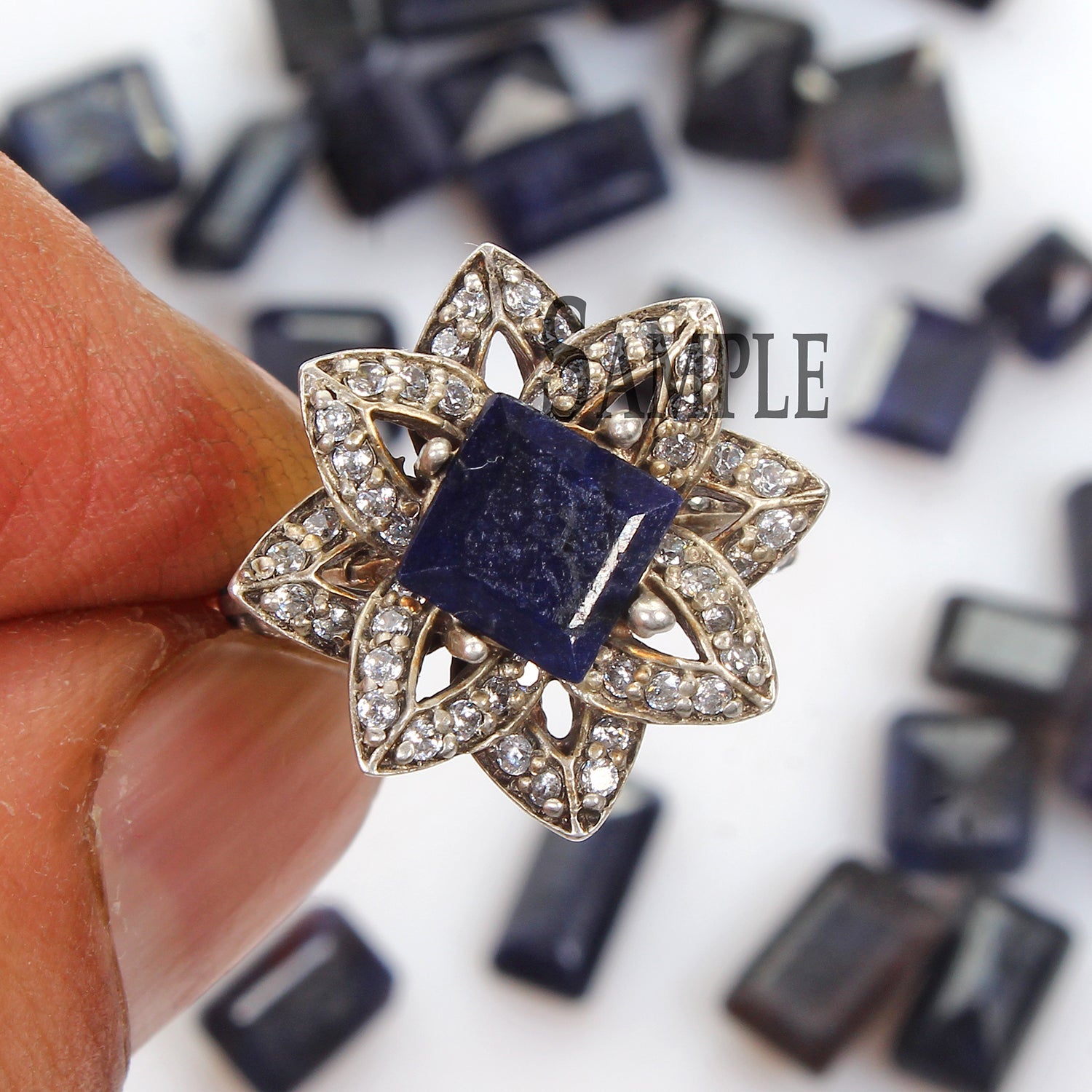 96.80 Ct/27 Pcs Natural Blue Sapphire Mixed Cut 6-12mm Loose Wholesal
