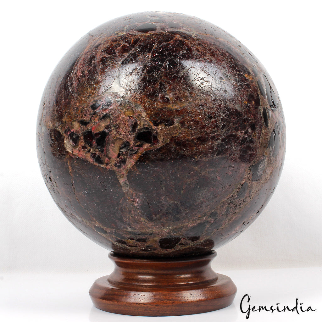 Garnet Sphere, Red — 6.9 Inch in diameter, 10.9 Kg (54500 Ct), Madagascar