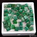 300 Ct Natural Green Emerald Square Cut Loose 17-22mm Gemstones Lot~42 Pcs