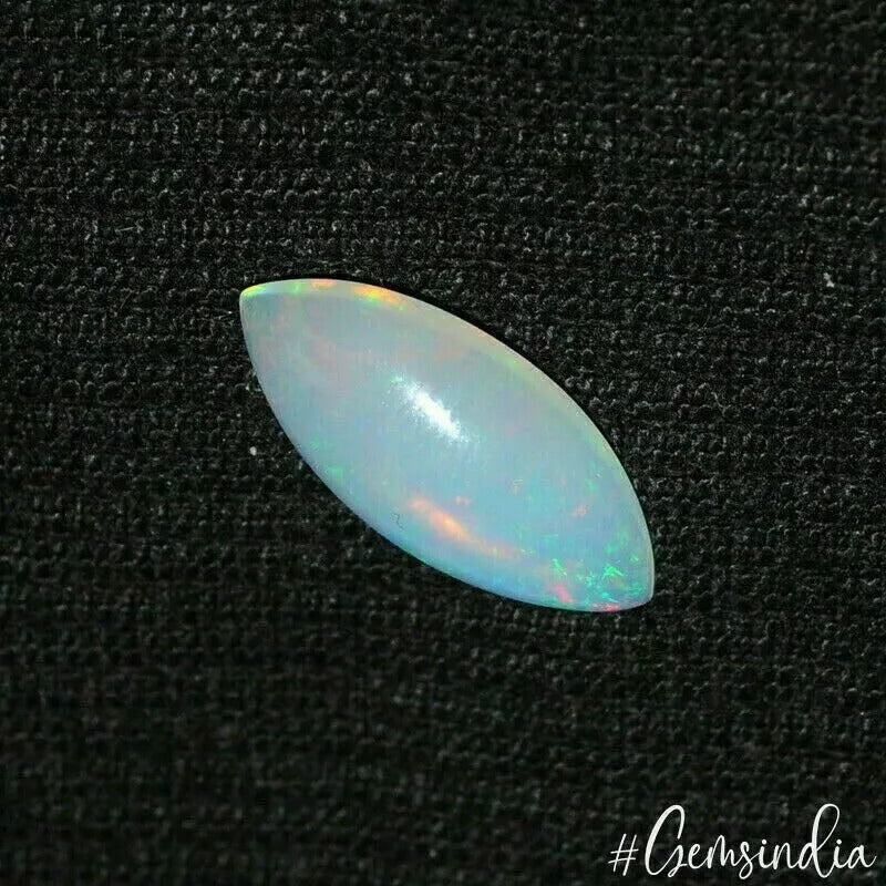 2.50 Ct Natural Untreated Rainbow Shine Ethiopian Opal Marquise Cab Loose Gems
