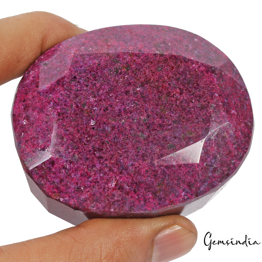 Certified 1970 Ct Natural African Red Ruby Oval Faceted Cut Huge Size Loose Gem