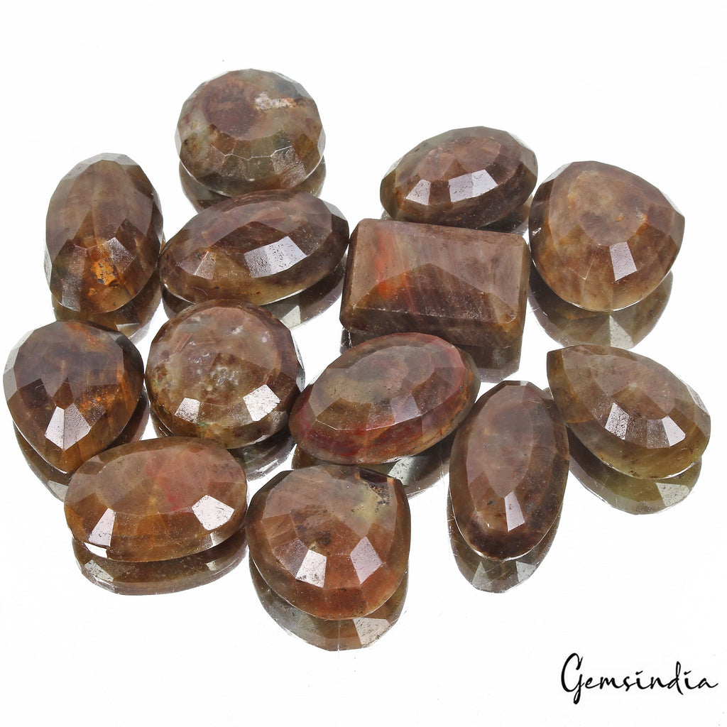 1830 Cts/13 Pcs Natural Untreated Brown Sapphire Mix Faceted Cut Wholesale Gems
