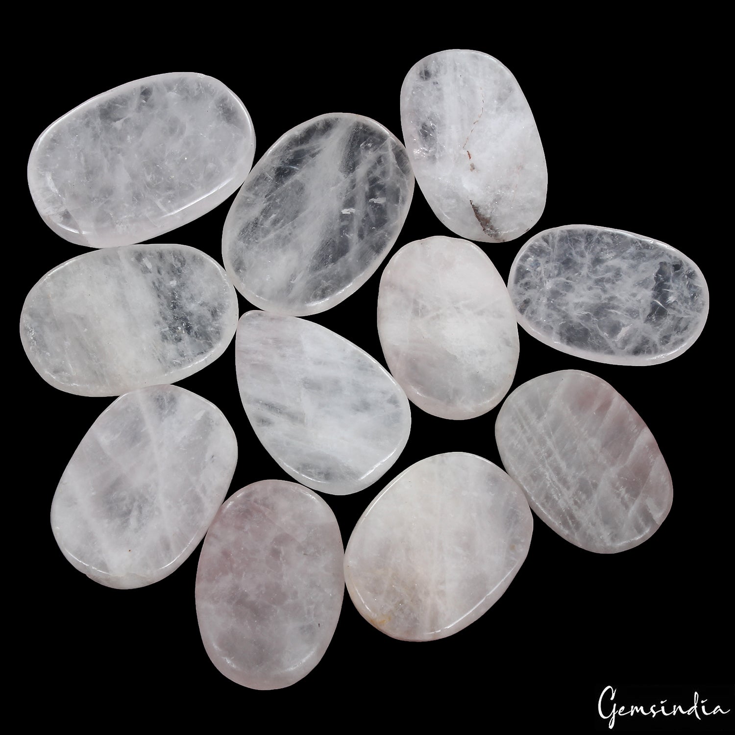 1050 Ct Natural Untreated Pink Rose Quartz Mix Cabochon Loose Wholesale Gems Lot